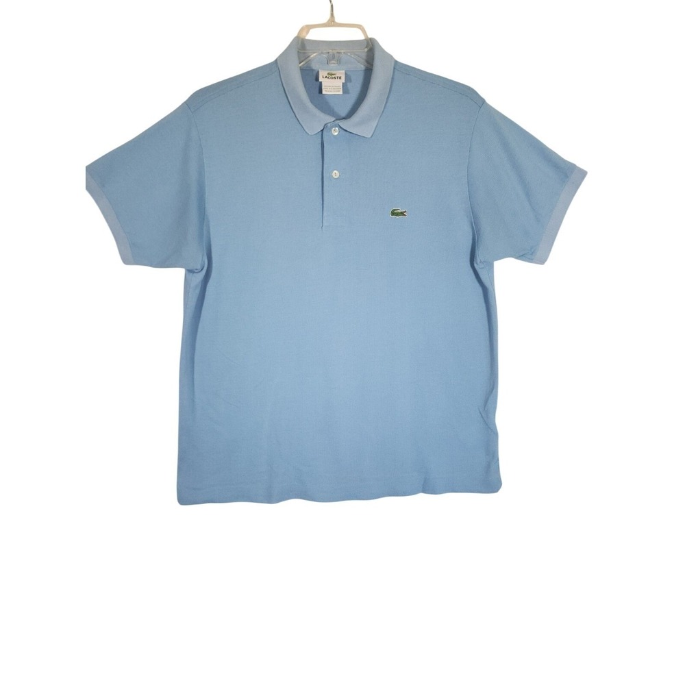 Lacoste Polo Golf Shirt Men Size 6 (XL) Blue Classic Fit Tennis Prep Collared
